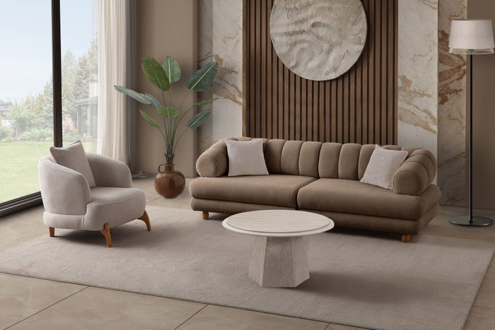 Atelier Del Sofa Gloria - Sofá de 3 plazas Latte